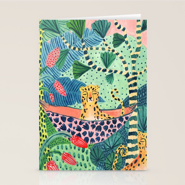 Jungle Leopard Family Stationery Card Gallery Image 2