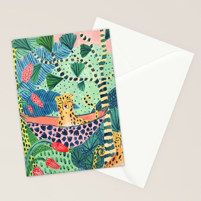Jungle Leopard Family Stationery Card Gallery Image 2