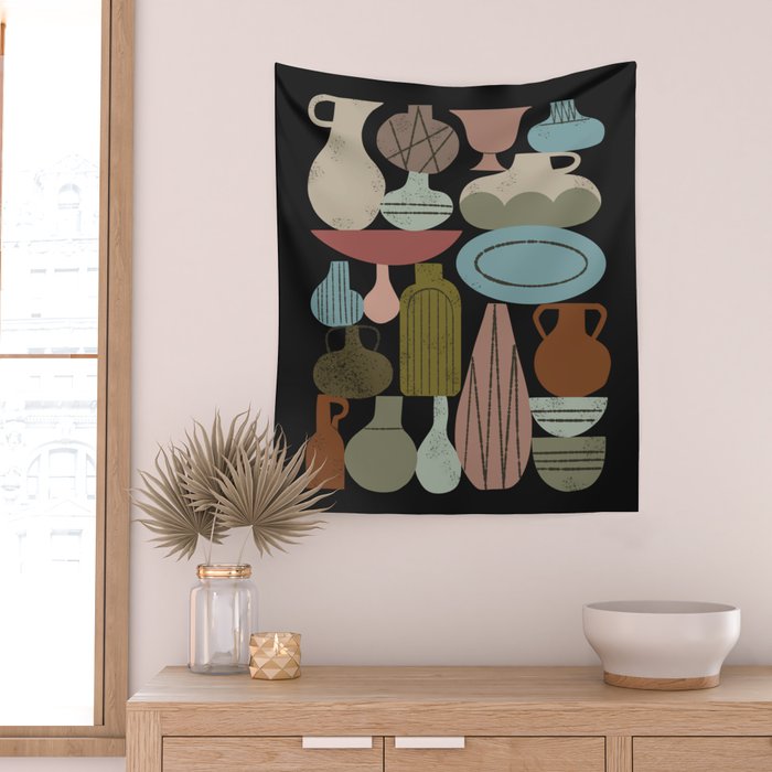 Pottery Things No. 1 Wall Tapestry Gallery Image 2