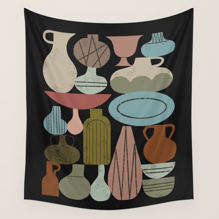 Pottery Things No. 1 Wall Tapestry Gallery Image 4