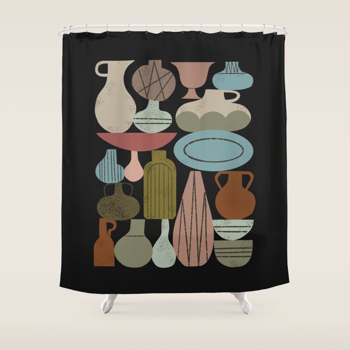 Pottery Things No. 1 Shower Curtain Gallery Image 1