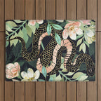 Metallic Floral Snake Outdoor Rug Gallery Image 1