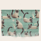 Bad Siamese Cats Knocking Stuff Over Wall Hanging Gallery Image 1
