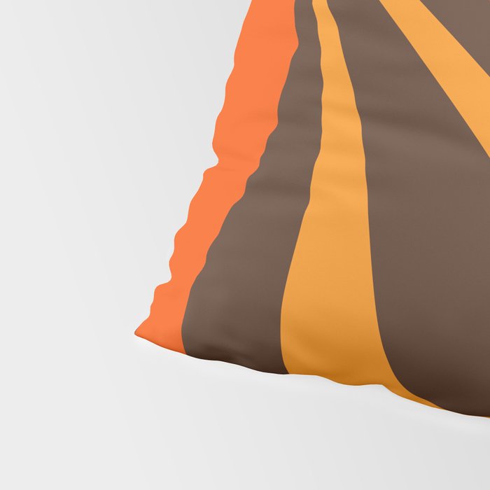 Mod Swirl Retro Abstract Pattern in 70s Brown and Orange  Pillow Sham Gallery Image 4