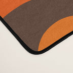 Mod Swirl Retro Abstract Pattern in 70s Brown and Orange  Desk Mat Gallery Image 4