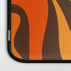 Mod Swirl Retro Abstract Pattern in 70s Brown and Orange  Laptop Sleeve Gallery Image 3