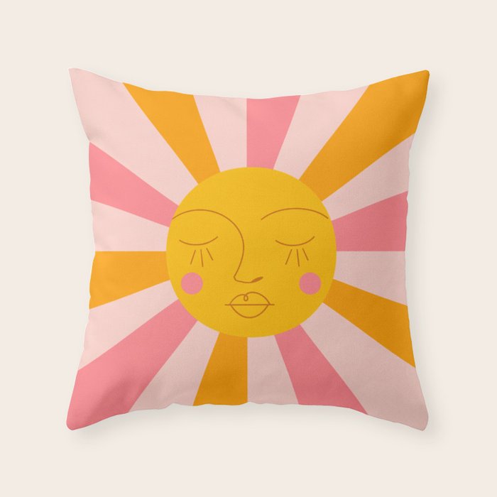 Sun-Kissed Dreams Throw Pillow Gallery Image 1