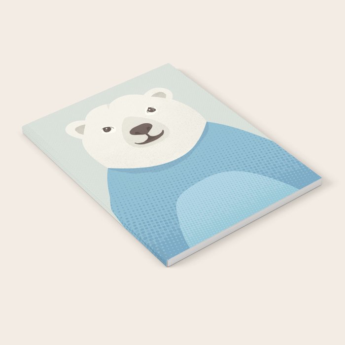 Whimsy Polar Bear, Animal Portrait Notebook Gallery Image 2