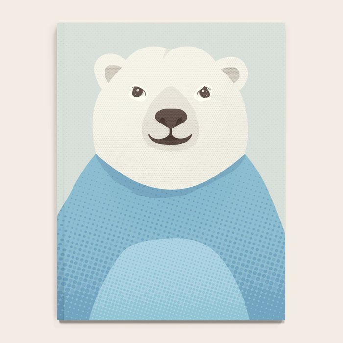 Whimsy Polar Bear, Animal Portrait Notebook Gallery Image 4