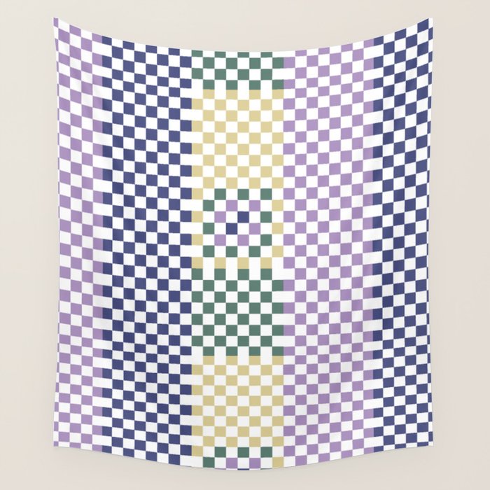 Bold colors block grid A Wall Tapestry Gallery Image 1