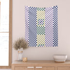Bold colors block grid A Wall Tapestry Gallery Image 2