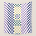 Bold colors block grid A Wall Tapestry Gallery Image 4