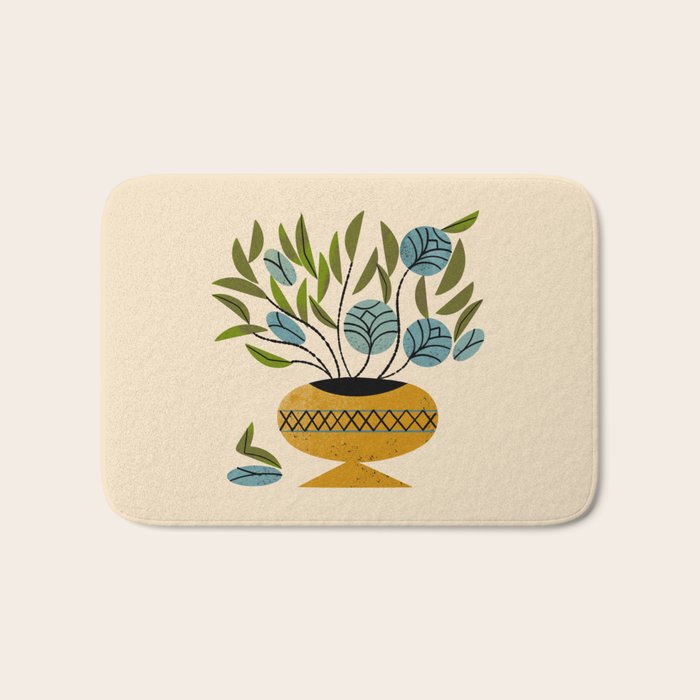Bouquet in Gold Vase Bath Mat Gallery Image 1