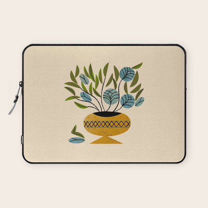Bouquet in Gold Vase Laptop Sleeve Gallery Image 1