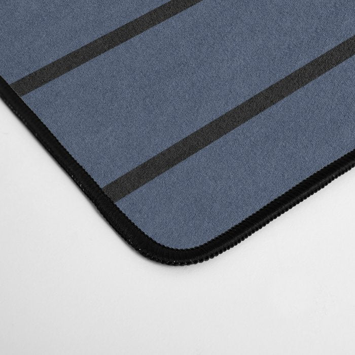 Minimal Line Curvature IV Navy Blue Mid Century Modern Arch Abstract Desk Mat Gallery Image 4
