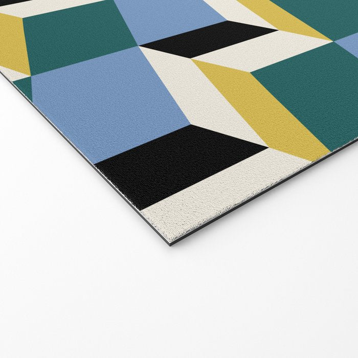 Cuboid Geometric Abstract Shapes Pattern XXXV Welcome Mat Gallery Image 2