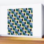 Cuboid Geometric Abstract Shapes Pattern XXXV Wall Mural Gallery Image 2