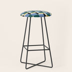 Cuboid Geometric Abstract Shapes Pattern XXXV Stool Gallery Image 1