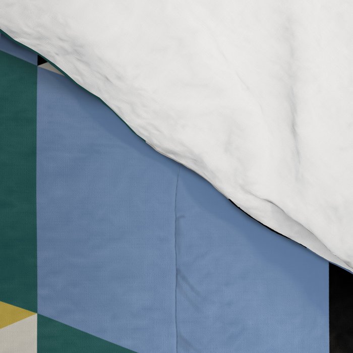 Cuboid Geometric Abstract Shapes Pattern XXXV Comforter Gallery Image 4