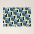 Cuboid Geometric Abstract Shapes Pattern XXXV Welcome Mat Gallery Image 1