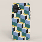 Cuboid Geometric Abstract Shapes Pattern XXXV iPhone Case Gallery Image 1