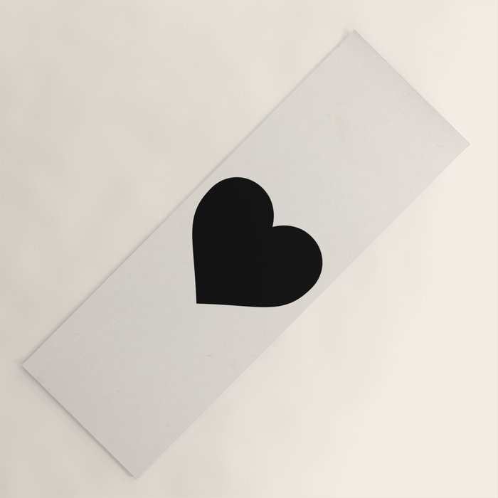 Black Heart Yoga Mat