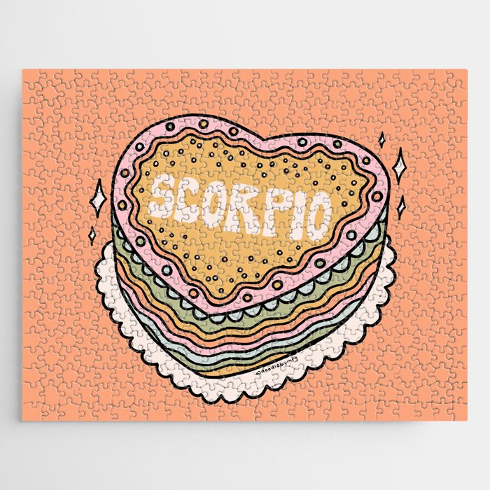 Scorpio Heart Cake Jigsaw Puzzle Gallery Image 1