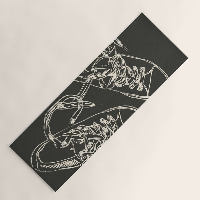 Retro Sneakers Drawing 4 Yoga Mat Gallery Image 1