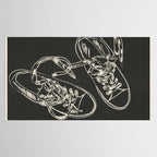 Retro Sneakers Drawing 4 Tablecloth Gallery Image 2