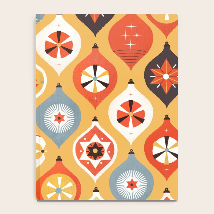 Festive Old-fashioned Christmas Tree Baubles Notebook Gallery Image 4