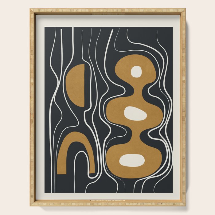 Minimal Abstract Form 2 Serving Tray Gallery Image 1