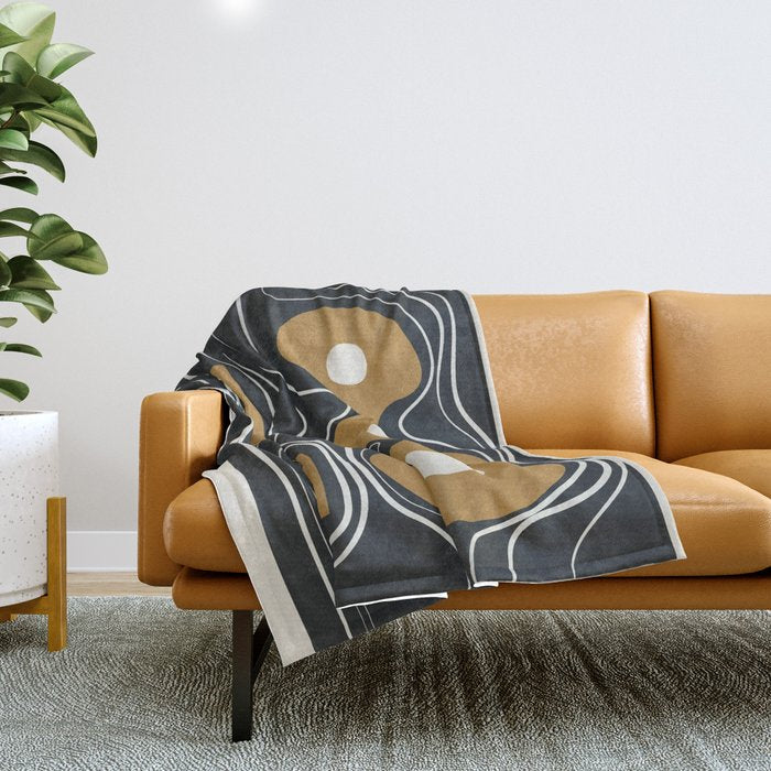 Minimal Abstract Form 2 Throw Blanket Gallery Image 1