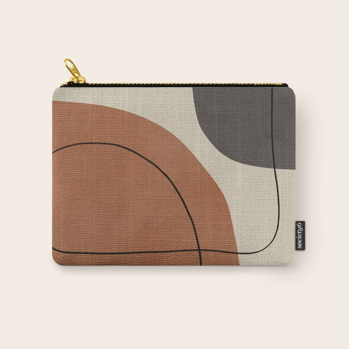 Modern Abstract Shapes #1 Carry All Pouch Gallery Image 1