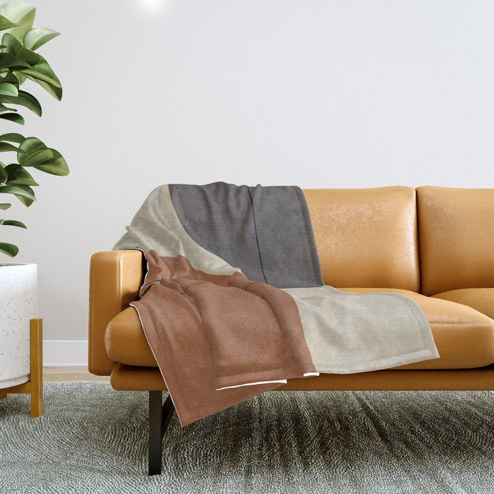 Modern Abstract Shapes #1 Throw Blanket Gallery Image 1