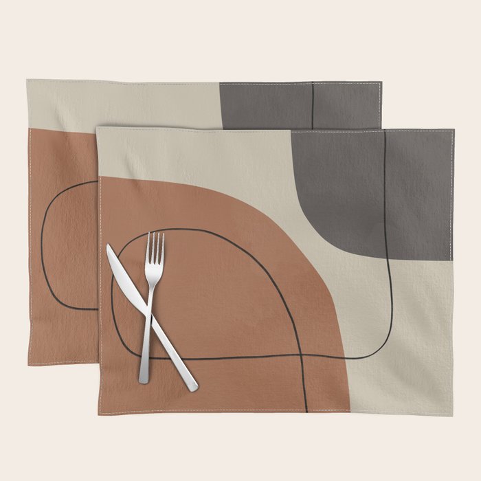 Modern Abstract Shapes #1 Placemat Gallery Image 1