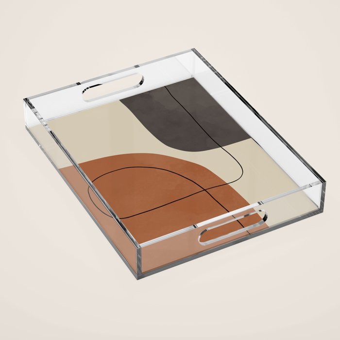Modern Abstract Shapes #1 Acrylic Tray Gallery Image 1
