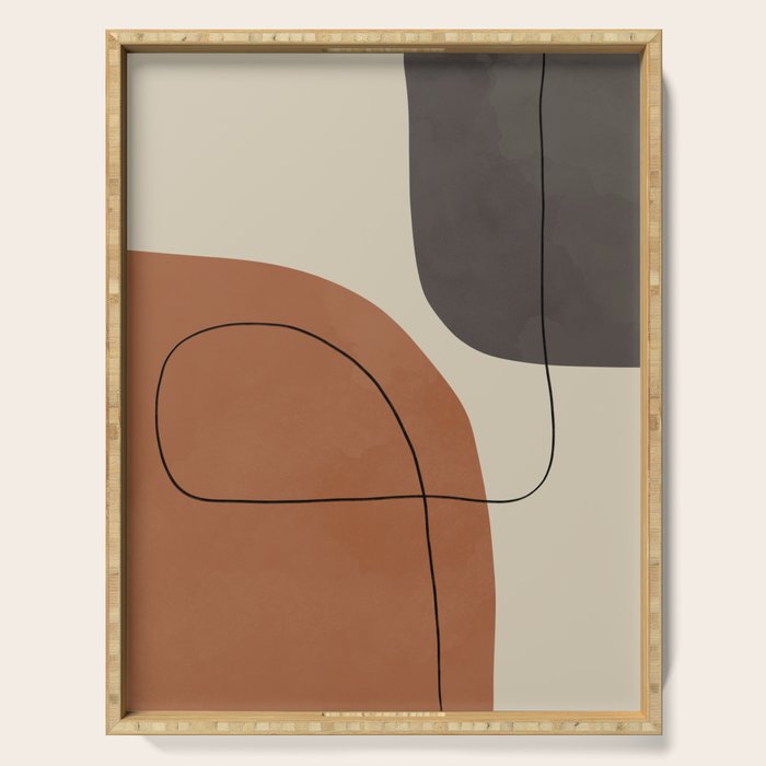 Modern Abstract Shapes #1 Serving Tray Gallery Image 1