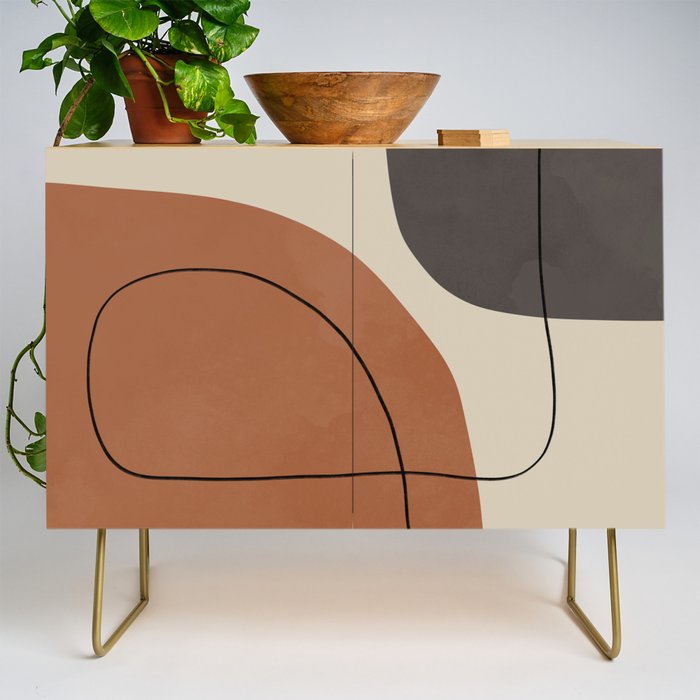 Modern Abstract Shapes #1 Credenza Gallery Image 1