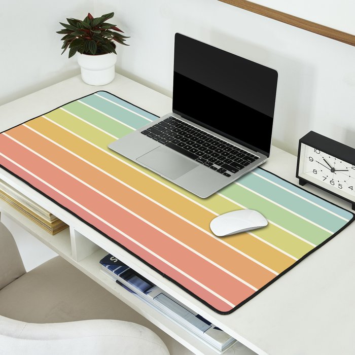 Gradient Arch V Mid Century Modern Rainbow Desk Mat Gallery Image 2