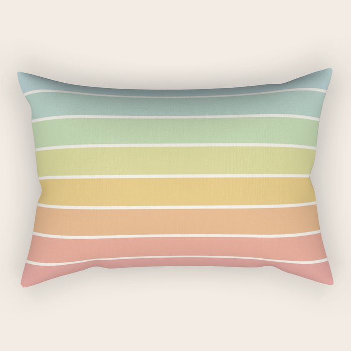 Gradient Arch V Mid Century Modern Rainbow Rectangular Pillow Gallery Image 1