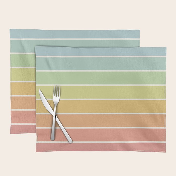 Gradient Arch V Mid Century Modern Rainbow Placemat Gallery Image 1