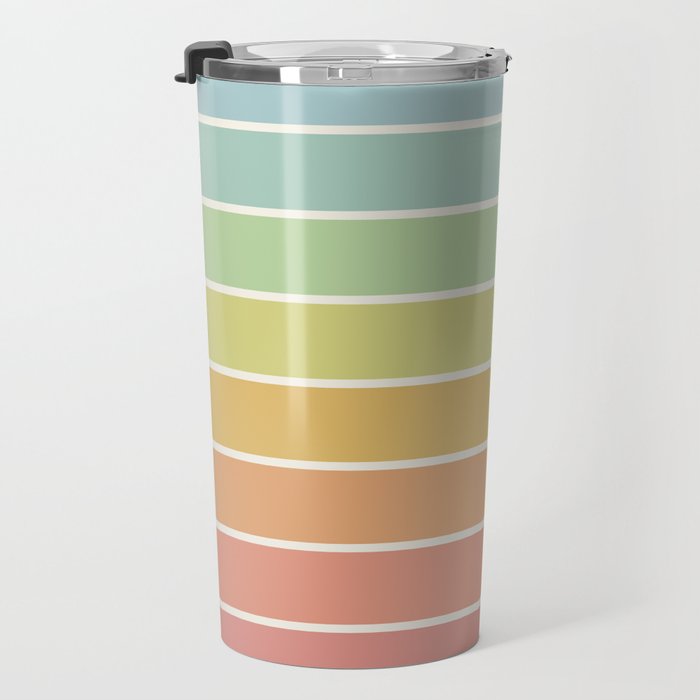 Gradient Arch V Mid Century Modern Rainbow Travel Mug Gallery Image 3