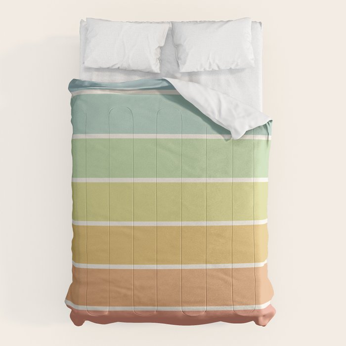 Gradient Arch V Mid Century Modern Rainbow Comforter Gallery Image 1