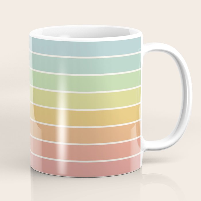 Gradient Arch V Mid Century Modern Rainbow Coffee Mug Gallery Image 1