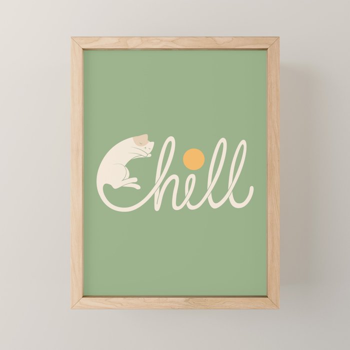 Cat Landscape 85: Chill Mini Art Print Gallery Image 1