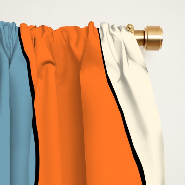 Retro Groovy Sun, 70s Print Window Curtain Gallery Image 2