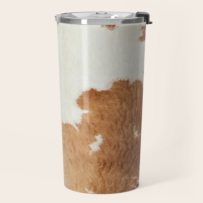 Rustic Farm Cowhide Print Travel Mug Gallery Image 2