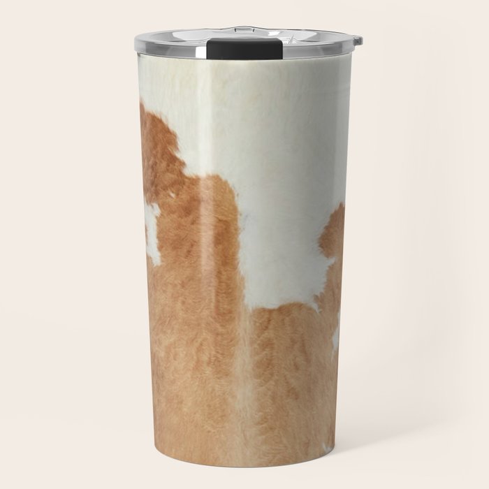 Rustic Farm Cowhide Print Travel Mug Gallery Image 1