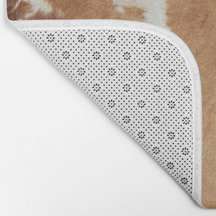 Rustic Farm Cowhide Print Bath Mat Gallery Image 2