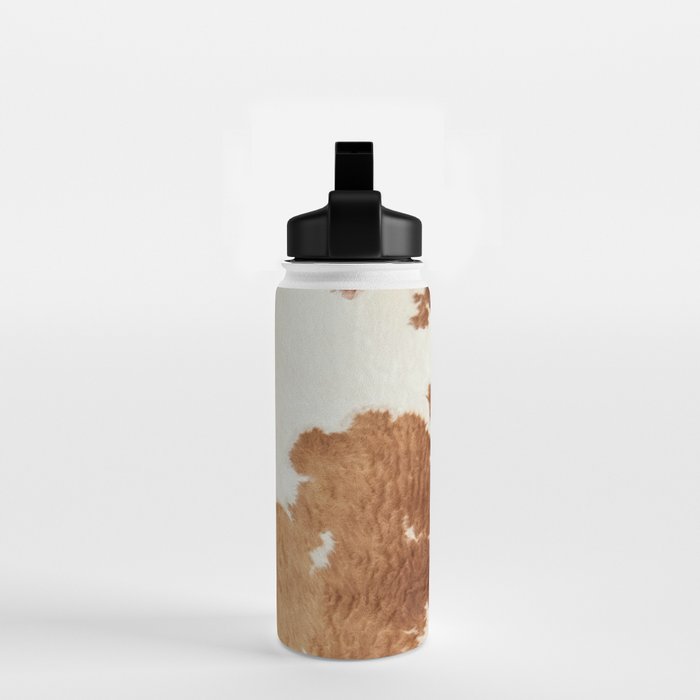 Rustic Farm Cowhide Print Water Bottle Gallery Image 2